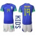 Cheap Brazil Antony #19 Away Football Kit Children World Cup 2022 Short Sleeve (+ pants)